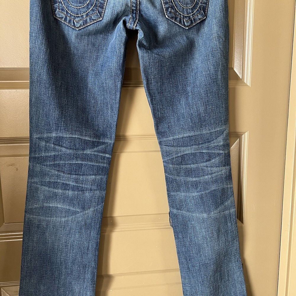 True Religion Jeans Women’s 26 Disco Billy Big T Flap Pockets Distressed - Picture 4 of 13